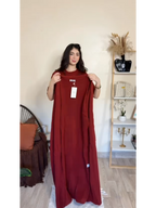 طقم فستان وكارديجان من الصوف المحبوك