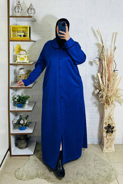 Robe manteau en daim synthétique