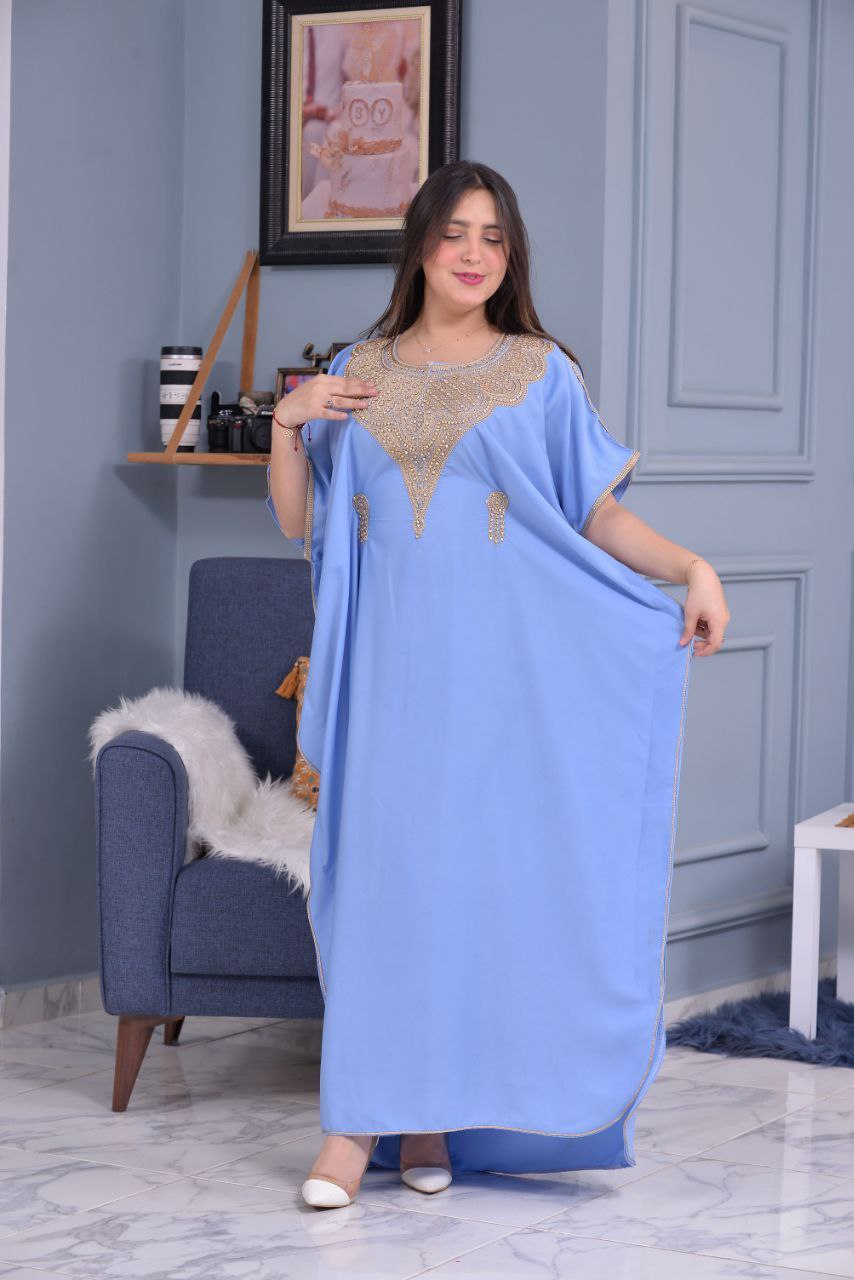 gandoura Faracha en crepe de soie