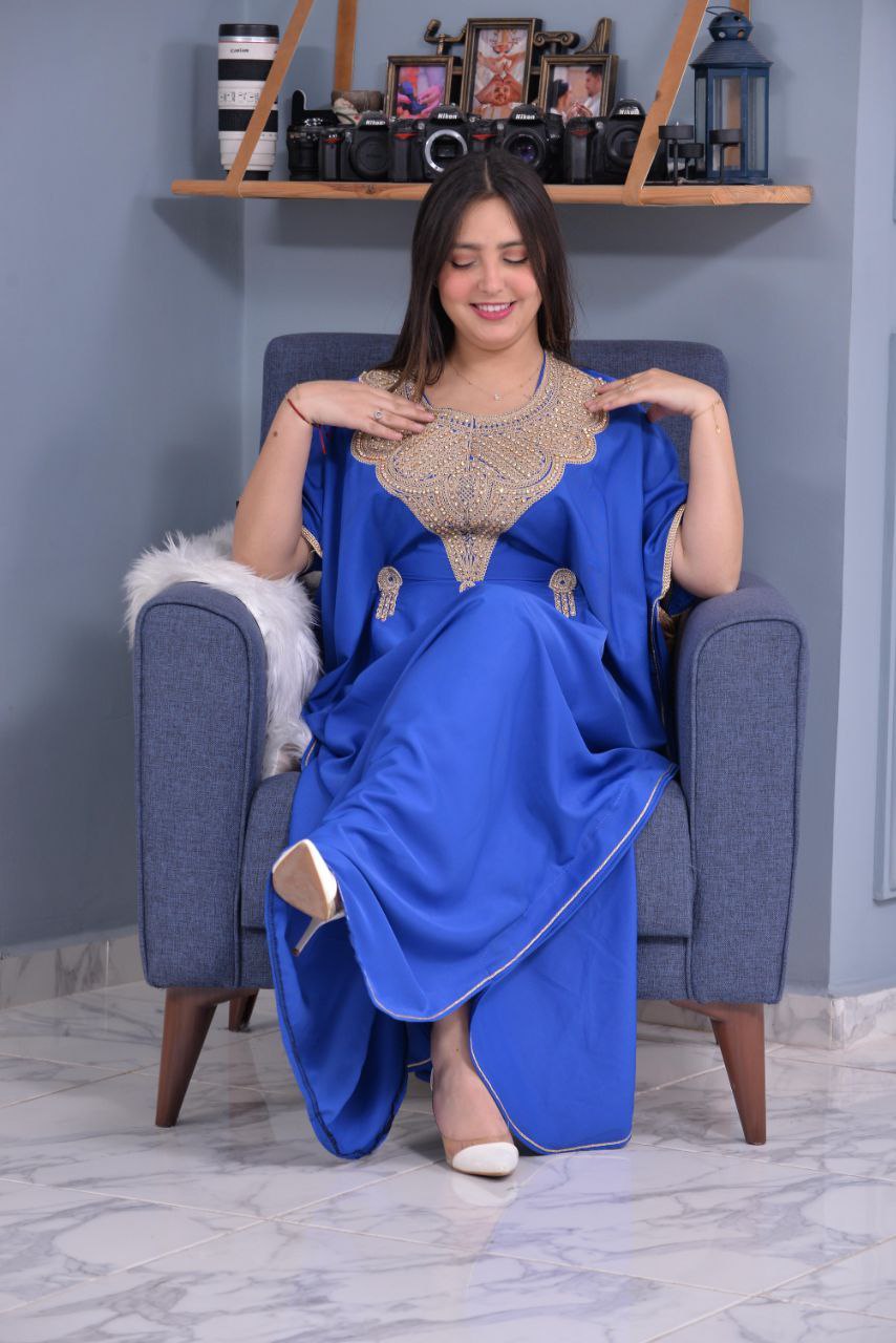 gandoura Faracha en crepe de soie