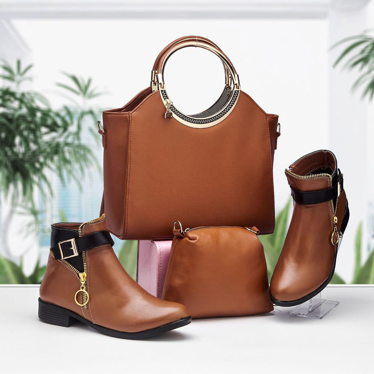 مجموعة أحذية وحقائب ريترو