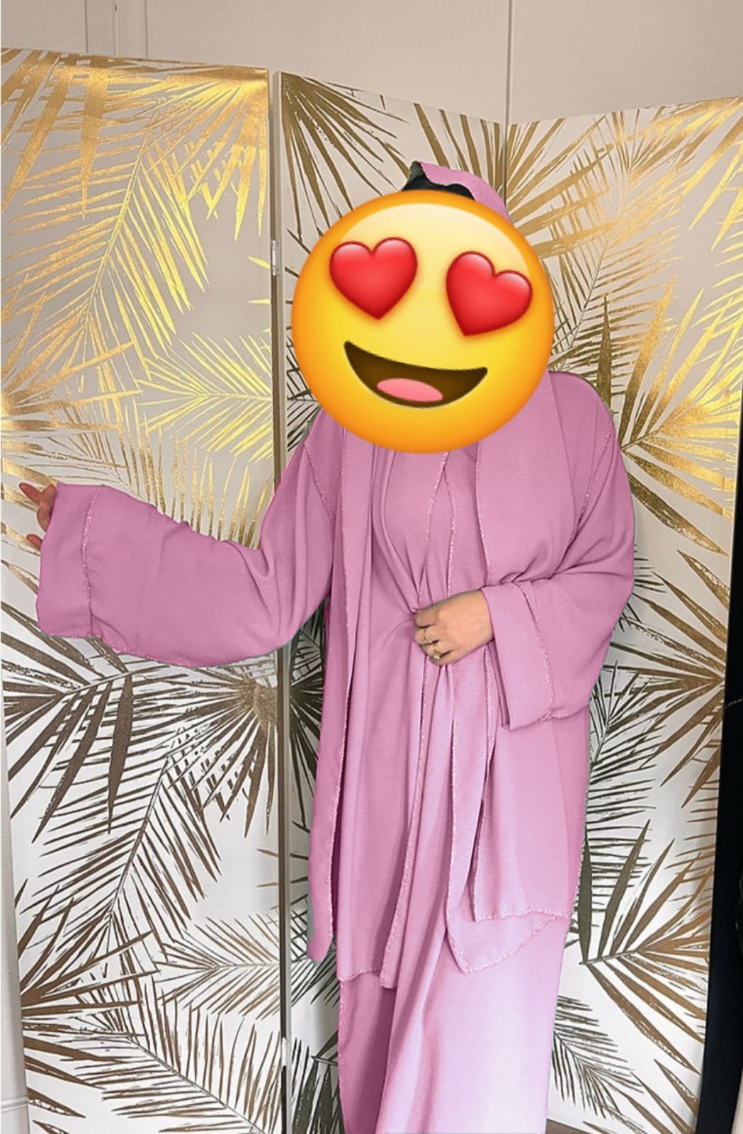 Abaya classique en crepe de chine avec son foulard