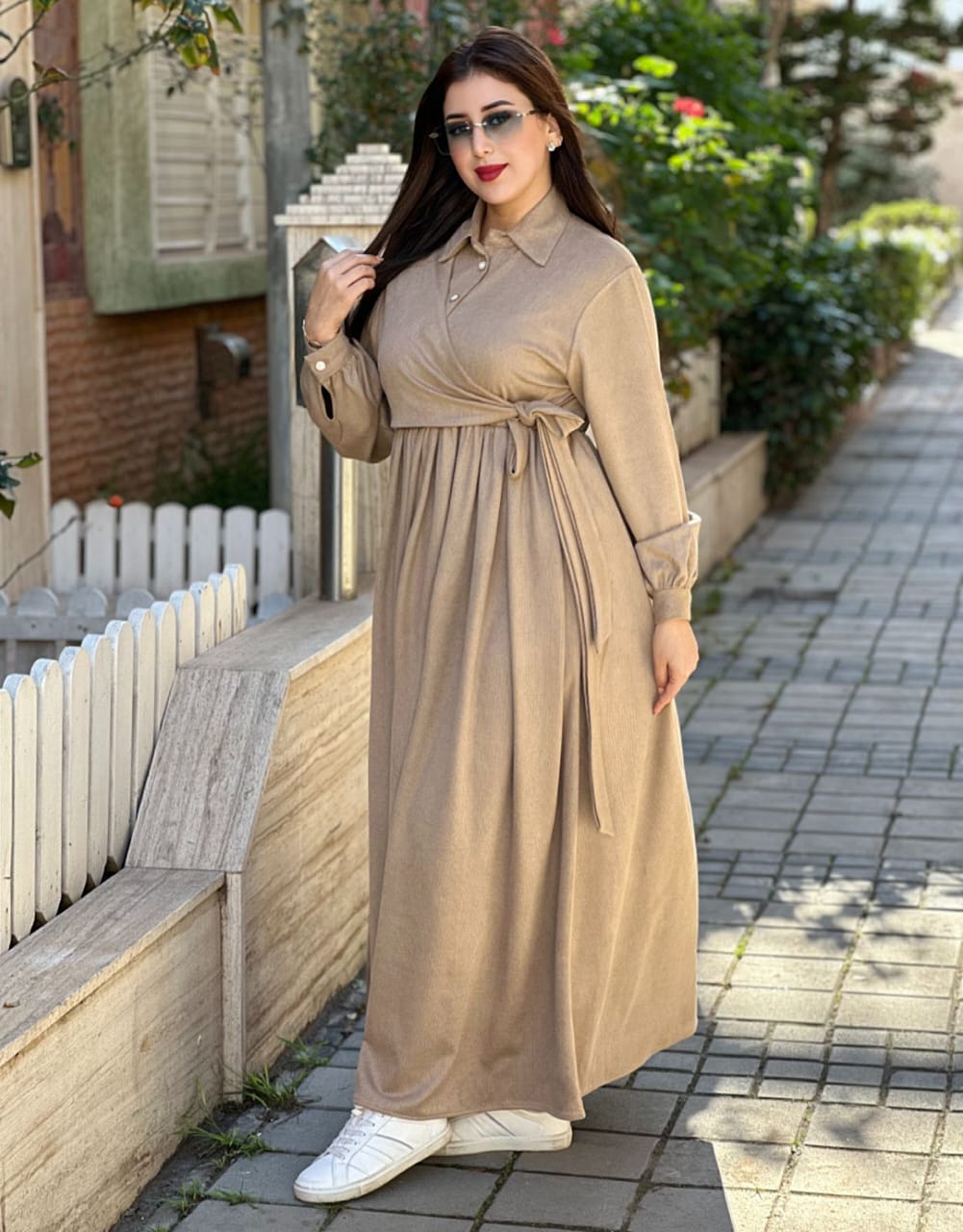 Robe asiatique en daim vegan