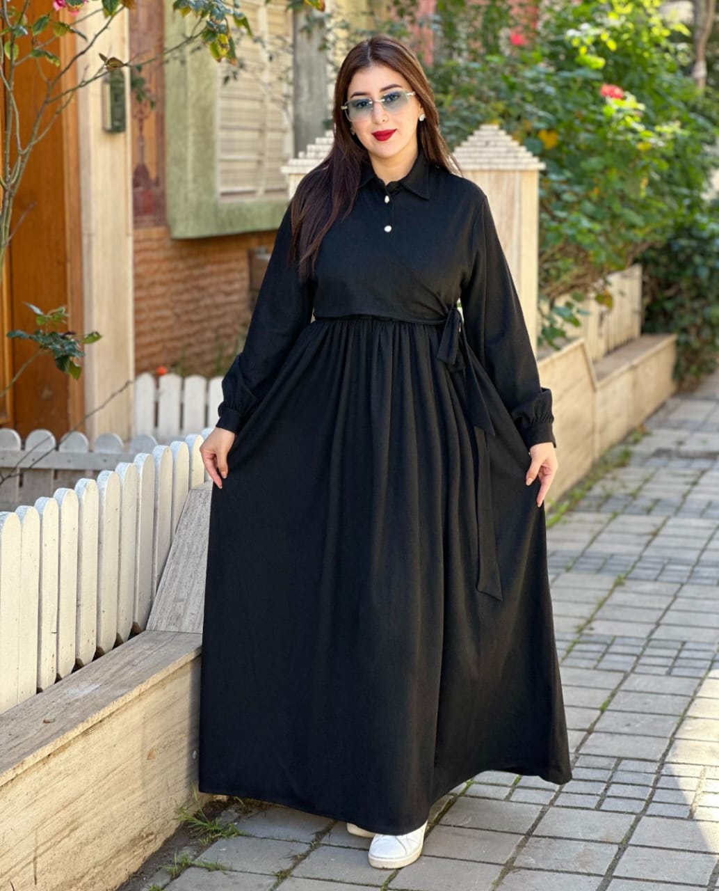 Robe asiatique en daim vegan