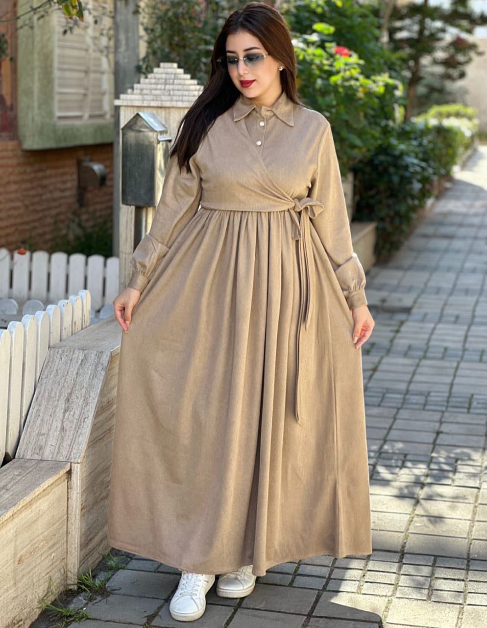 Robe asiatique en daim vegan