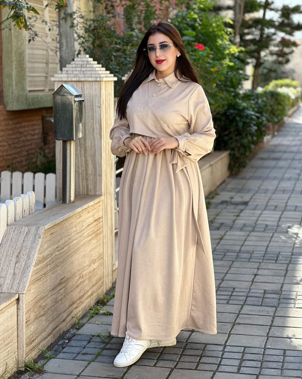 Robe asiatique en daim vegan