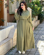 Robe asiatique en daim vegan