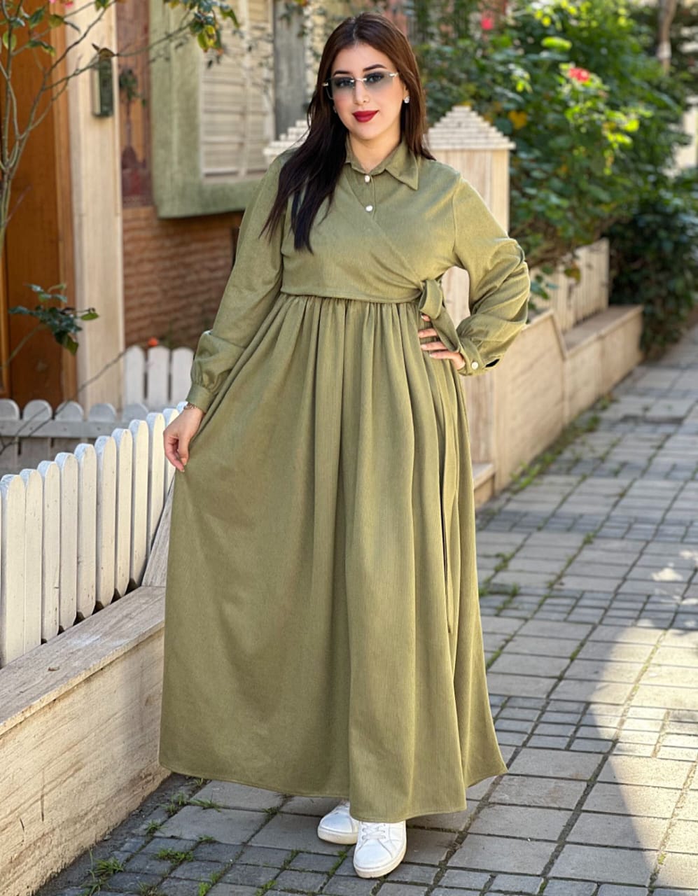 Robe asiatique en daim vegan