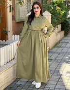 Robe asiatique en daim vegan