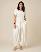 Pantalon en tissu oversize ajustable