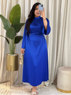 Robe collier satinée
