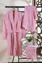 Pack 3 pièces Peignoir, serviette de bain et serviette pour cheveux hommes et femmes