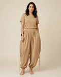 Pantalon en tissu oversize ajustable