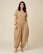 Pantalon en tissu oversize ajustable