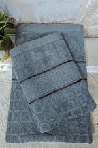 Pack 2 serviettes de bain et cheveux