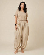 Pantalon en tissu oversize ajustable