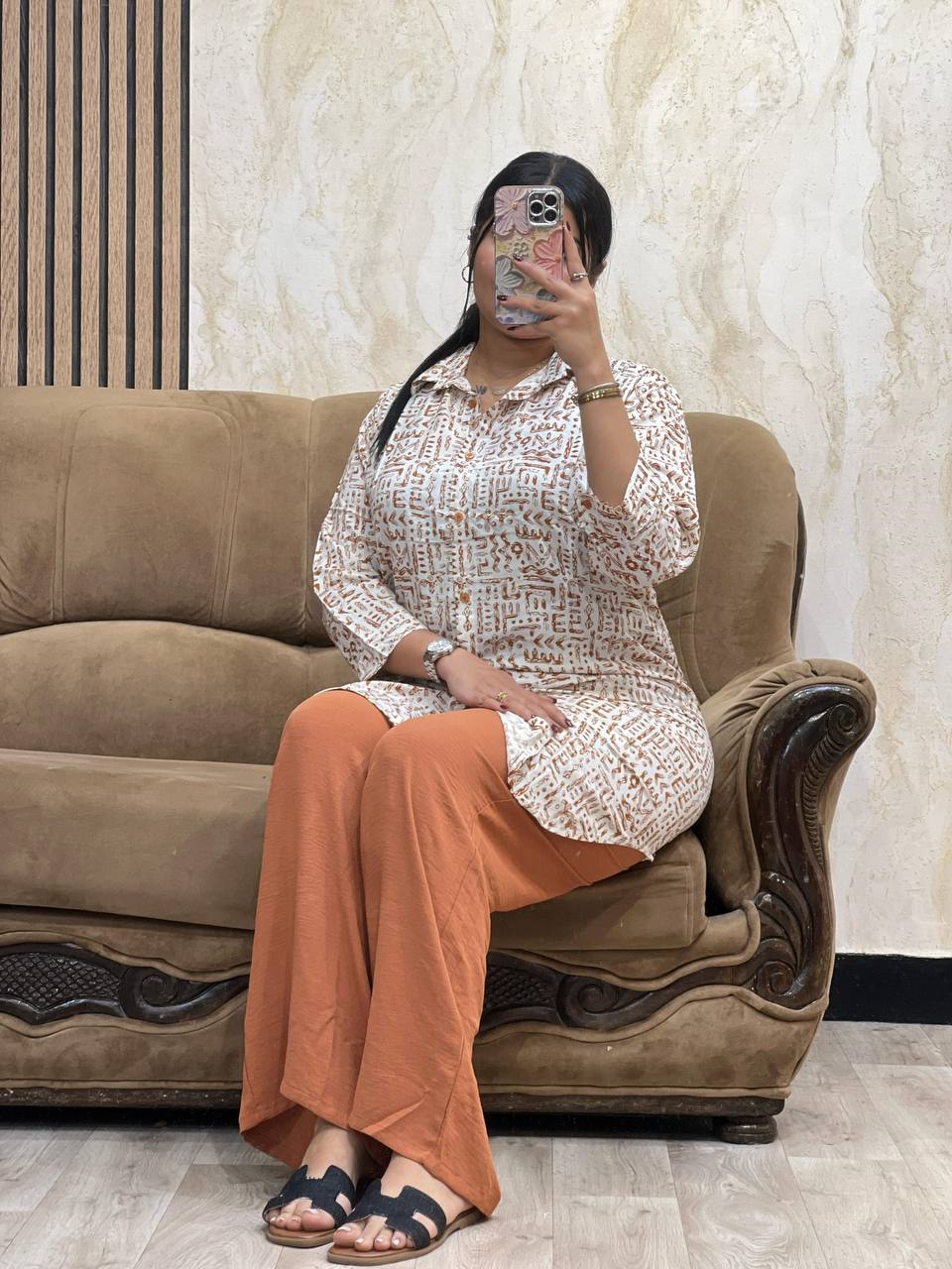 Ensemble chemise longue et pantalon léger