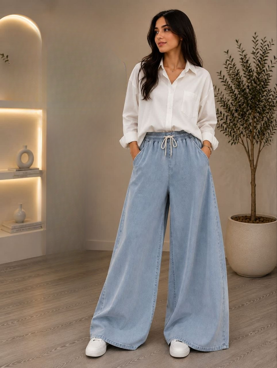 Pantalon jean oversize avec hzam