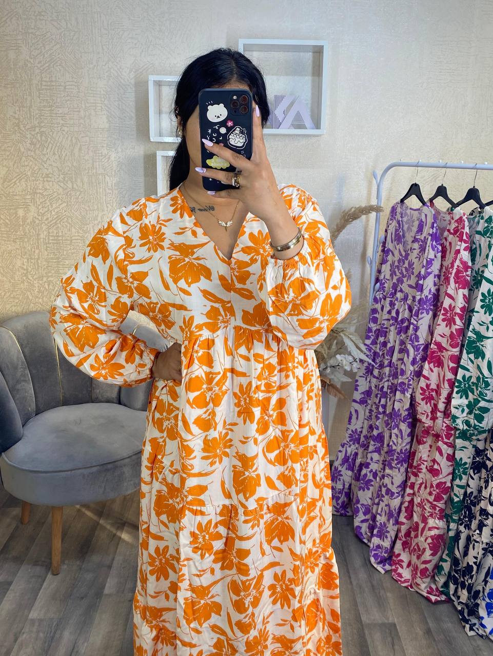 Robe chemise en fil de lin oversize