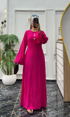 Robe ample en crêpe plissé