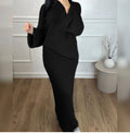Ensemble Jupe et Pull en laine maillée