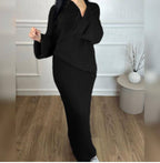 Ensemble Jupe et Pull en laine maillée