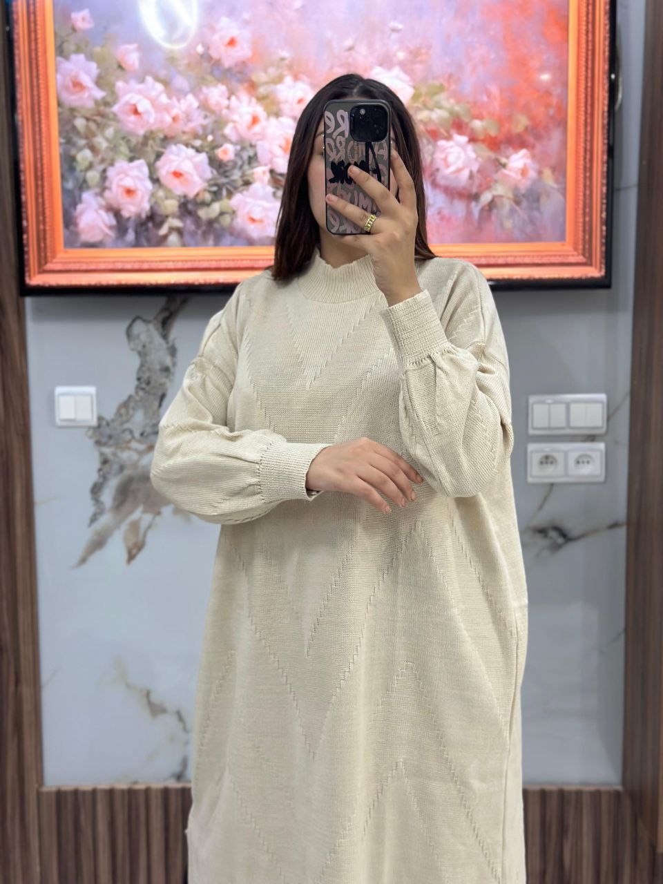 سترة صوفية طويلة بسيطة