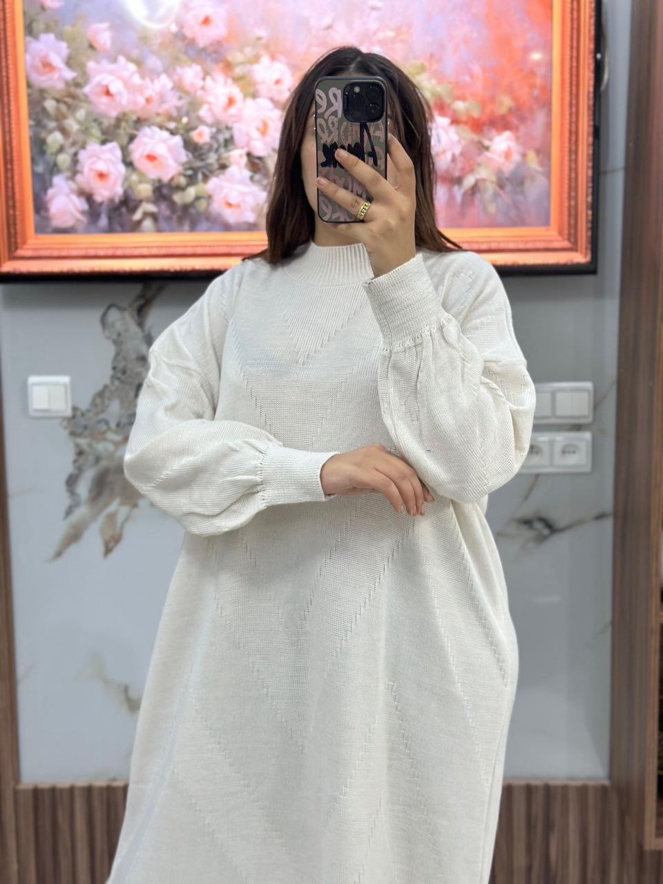 سترة صوفية طويلة بسيطة