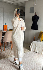 Cardigan long en laine