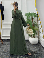 Robe Longue orientale Élégante à Boutons