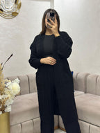 Cape en laine à poches