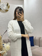 Cape en laine à poches