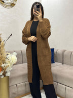 Cape en laine à poches