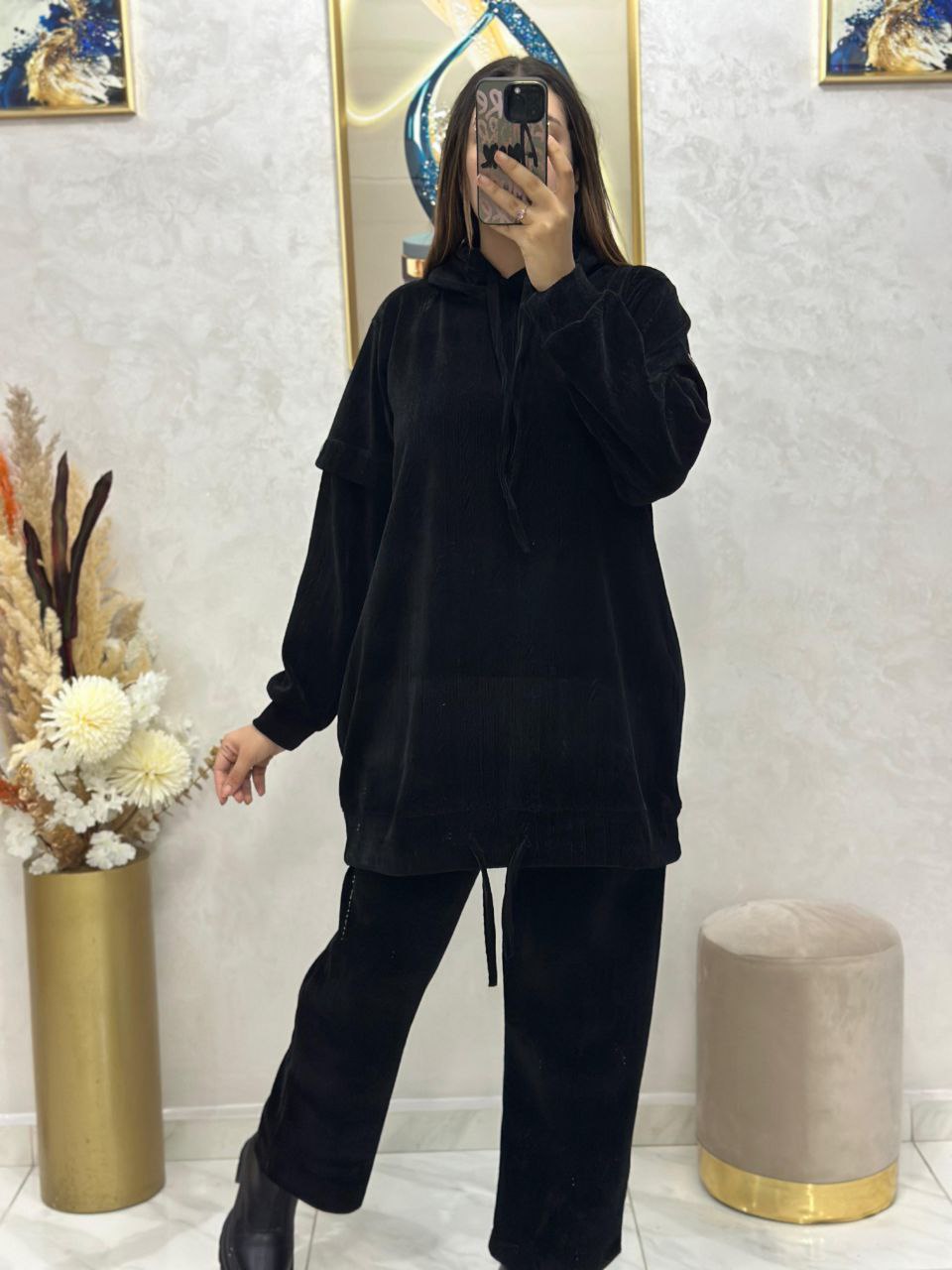 Ensemble sport chic en tissu spécial