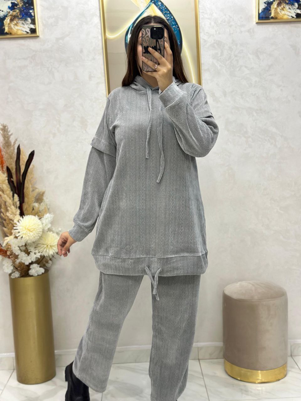 Ensemble sport chic en tissu spécial