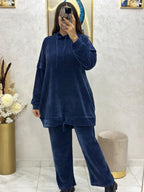 مجموعة رياضية أنيقة من القماش الخاص