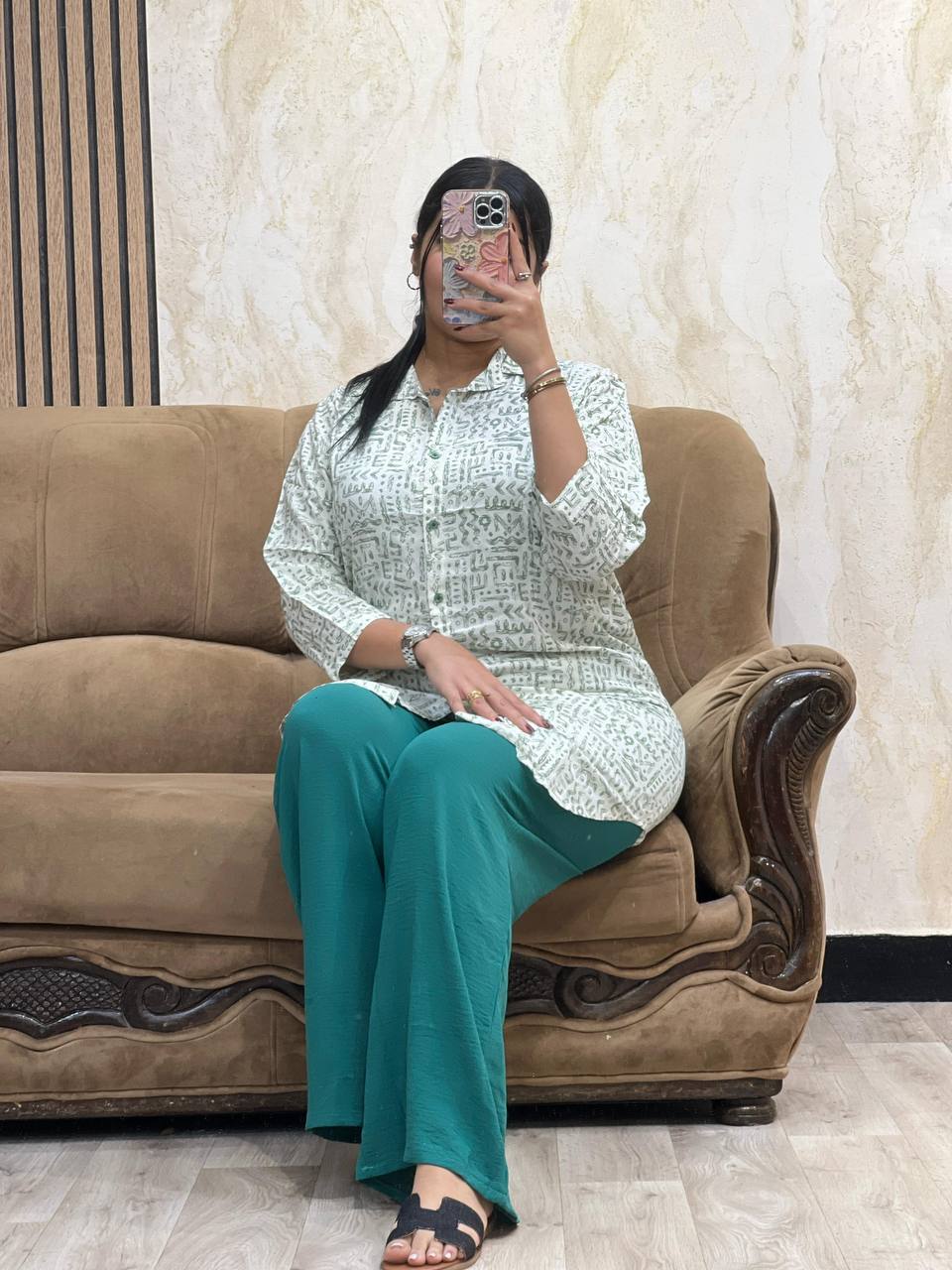Ensemble chemise longue et pantalon léger