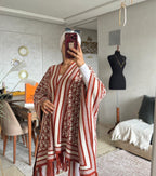 Cape en laine à motifs