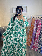 Robe chemise en fil de lin oversize
