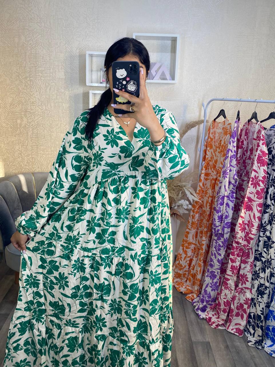 Robe chemise en fil de lin oversize