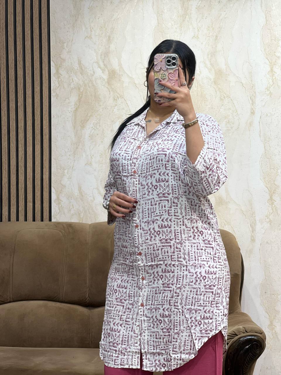 Ensemble chemise longue et pantalon léger